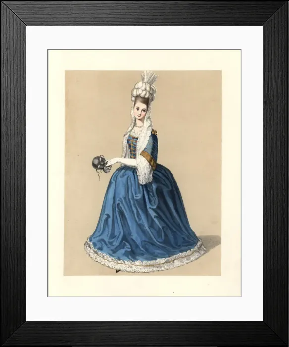 Framed Print : Dress of the reign of William III, early in Framed Print : Dress of the reign of William III, early in