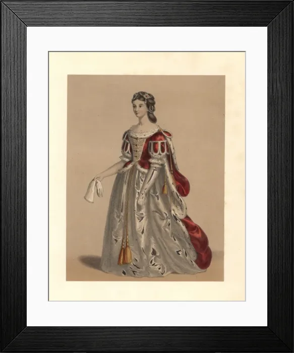 Framed Print : Dress of the reign of King George II, 1727-1760 Framed Print : Dress of the reign of King George II, 1727-1760