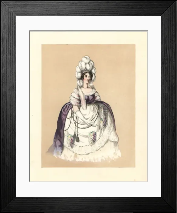 Framed Print : Dress of the reign of George III, 1760-1820 Framed Print : Dress of the reign of George III, 1760-1820