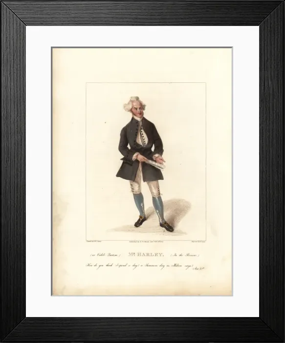 Framed Print : John Harley in The Review, 1822 Framed Print : John Harley in The Review, 1822
