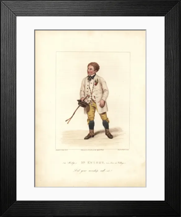 Framed Print : Edward Knight in Love in a Village, 1822 Framed Print : Edward Knight in Love in a Village, 1822
