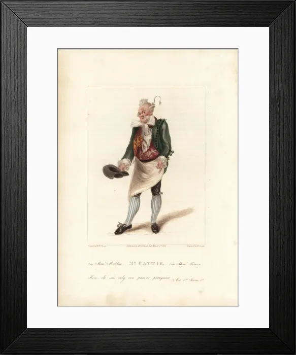 Framed Print : Henry Gattie in Monsieur Tonson, 1822 Framed Print : Henry Gattie in Monsieur Tonson, 1822
