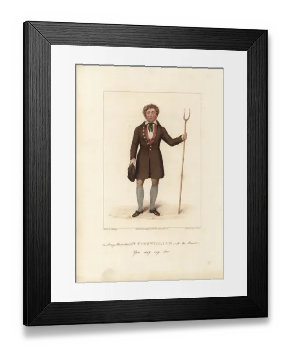 Framed Print : Edward Fitzwilliam in The Review, 1822 Framed Print : Edward Fitzwilliam in The Review, 1822