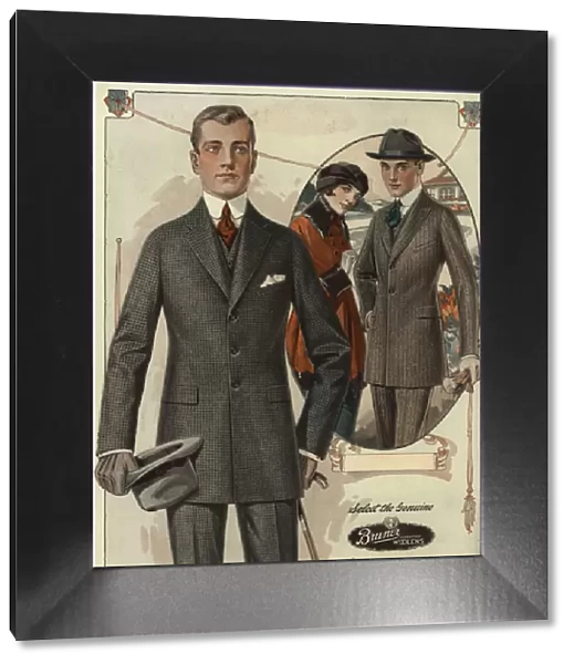 Mens conservative single-breasted suits from the 1920s
