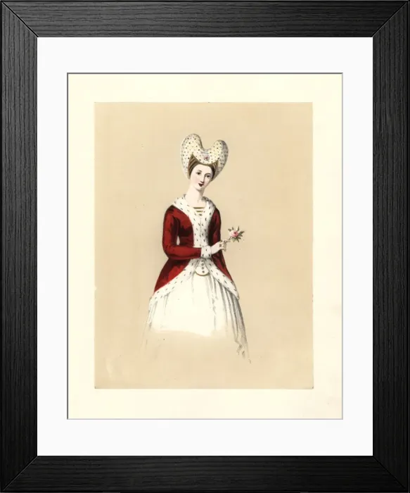 Framed Print : Dress of the reign of Henry V and VI, 1413-1461 Framed Print : Dress of the reign of Henry V and VI, 1413-1461