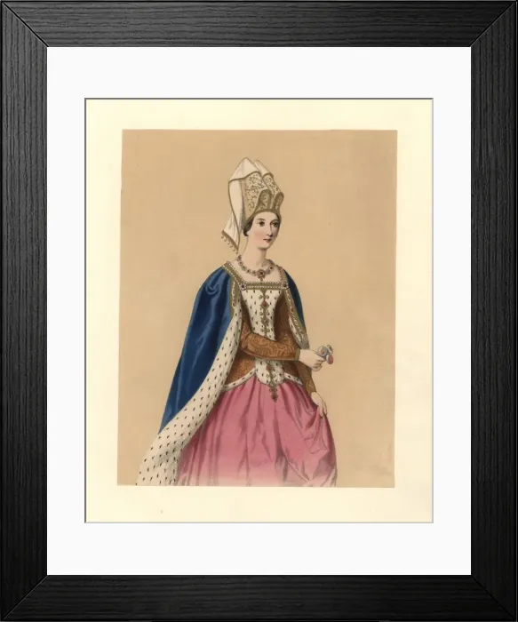 Framed Print : Dress of the reign of King Henry VI, 1422-1461 Framed Print : Dress of the reign of King Henry VI, 1422-1461