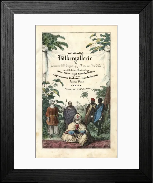 Framed Print : Title page: calligraphic title and vignette Framed Print : Title page: calligraphic title and vignette