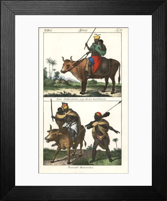 Framed Print : Costumes of the Khoikhoi people Framed Print : Costumes of the Khoikhoi people