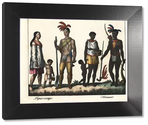 Costumes of Canadian natives: Nipissing and Ottowa people