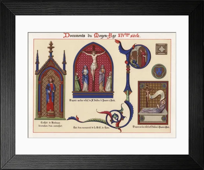 Framed Print : Buttress decoration, crucifixion scene Framed Print : Buttress decoration, crucifixion scene