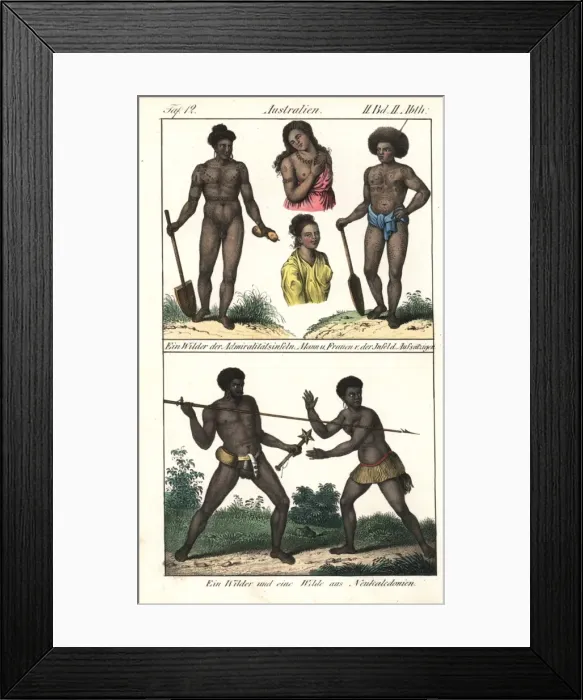 Framed Print : Native of Admiralty Island and New Caledonia Framed Print : Native of Admiralty Island and New Caledonia