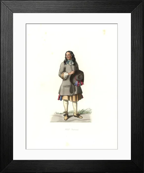 Framed Print : Peasant, France, 17th century, from a 1679