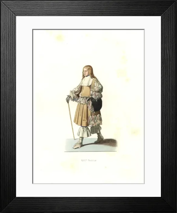 Framed Print : Costume of Courtier-Marron, agent provocateur Framed Print : Costume of Courtier-Marron, agent provocateur