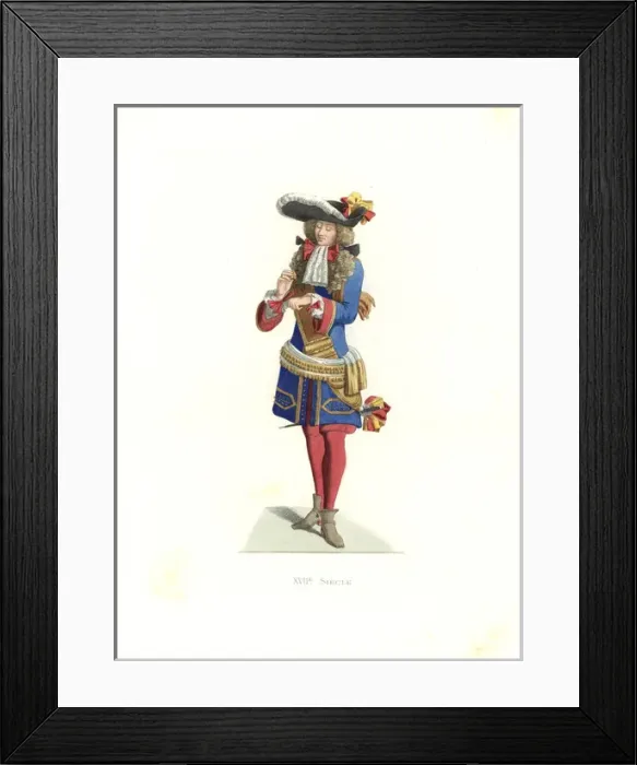 Framed Print : Royal officer, France, 17th century Framed Print : Royal officer, France, 17th century