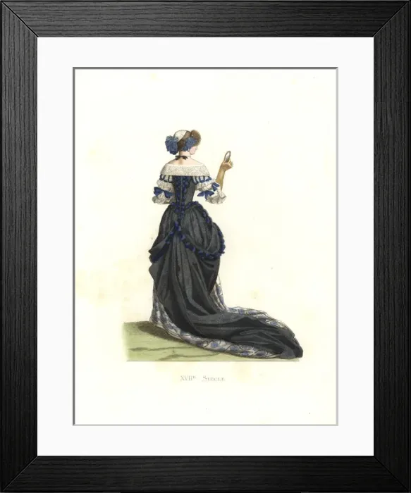 Framed Print : Woman in town costume, 17th century, from a Framed Print : Woman in town costume, 17th century, from a