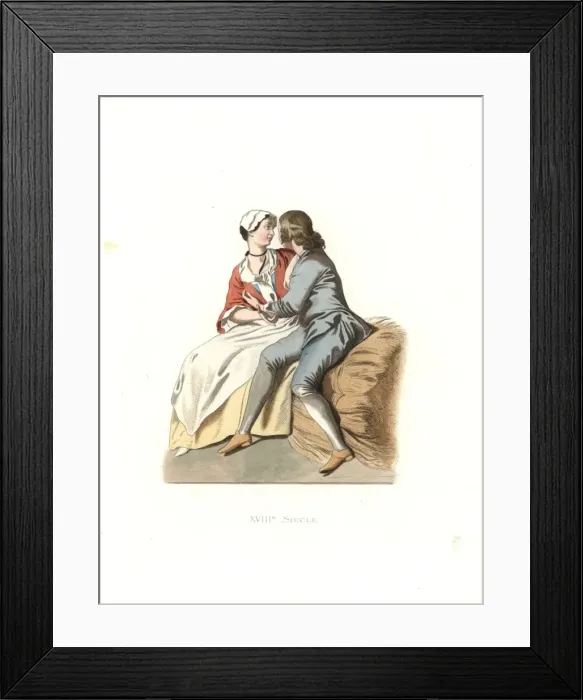 Framed Print : Young villagers on bales of straw, France Framed Print : Young villagers on bales of straw, France