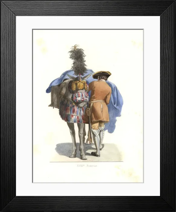 Framed Print : An equestrian servant, France, 18th century Framed Print : An equestrian servant, France, 18th century