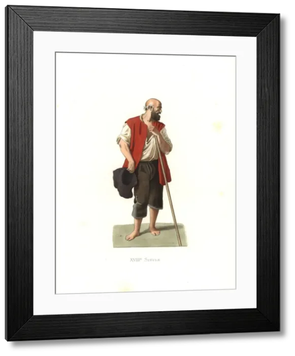 Framed Print : Peasant of Lombardi, Italy, 18th century Framed Print : Peasant of Lombardi, Italy, 18th century