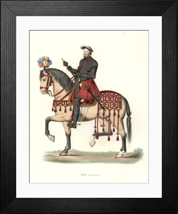 Framed Print : King Francis I of France (1494-1547), in engraved Framed Print : King Francis I of France (1494-1547), in engraved