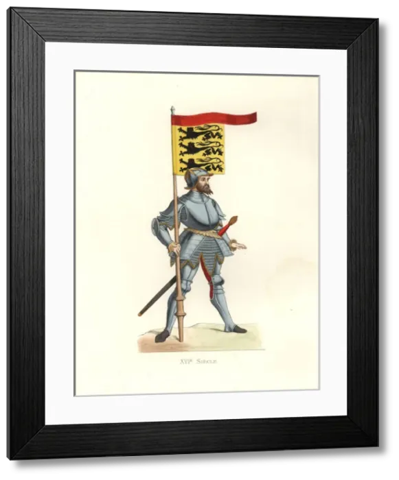 Framed Print : English Man of Arms, 16th century, in suit Framed Print : English Man of Arms, 16th century, in suit