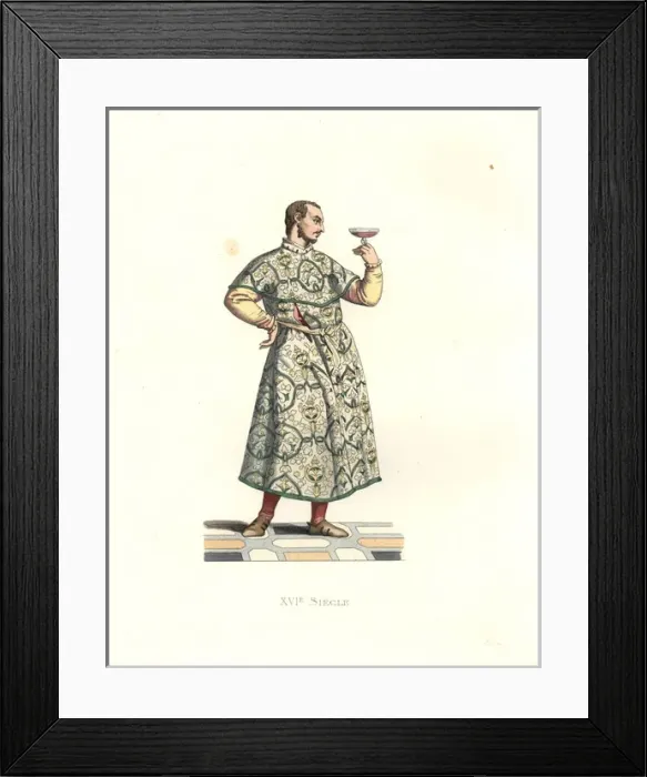Framed Print : Benedetto Caliari, Italian artist, wearing Framed Print : Benedetto Caliari, Italian artist, wearing