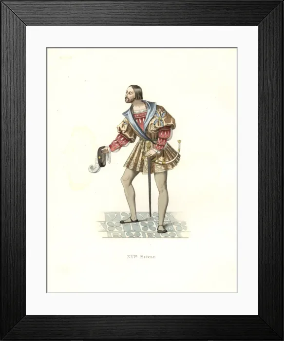 Framed Print : Courtier to Francis I, in short silk jacket Framed Print : Courtier to Francis I, in short silk jacket
