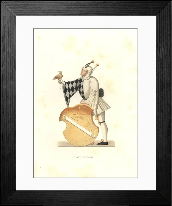 Framed Print : Bartklime Linck, Swiss clown, 16th century Framed Print : Bartklime Linck, Swiss clown, 16th century