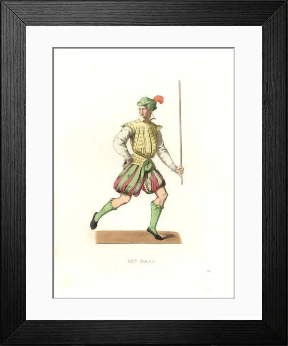 Framed Print : French lackey, 16th century Framed Print : French lackey, 16th century