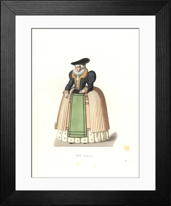 Framed Print : Woman of Alsace, 16th century Wife of a master Framed Print : Woman of Alsace, 16th century Wife of a master