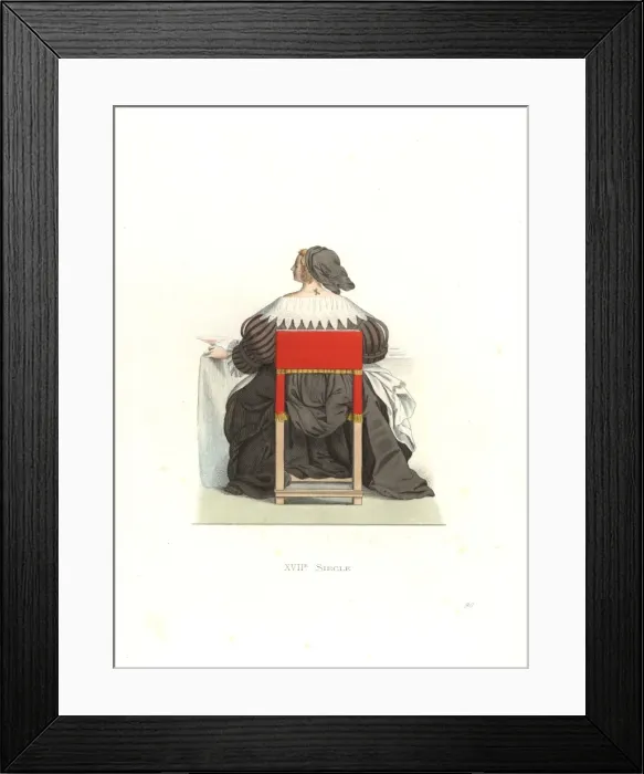 Framed Print : French woman, 17th century, from a painting Framed Print : French woman, 17th century, from a painting