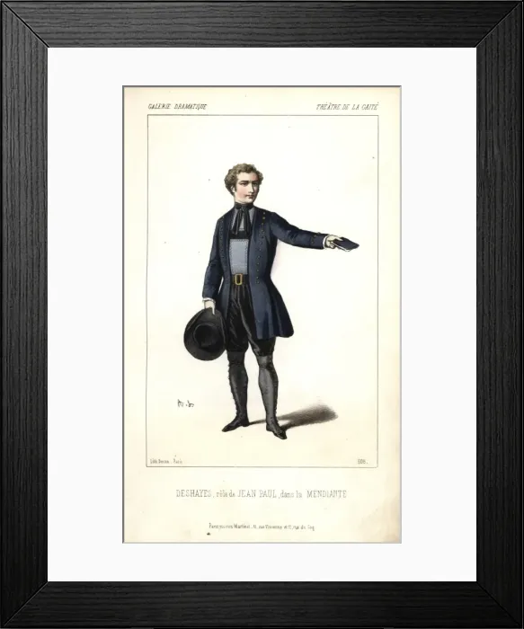 Framed Print : Deshayes in the role of Jean-Paul in La Mendiante Framed Print : Deshayes in the role of Jean-Paul in La Mendiante