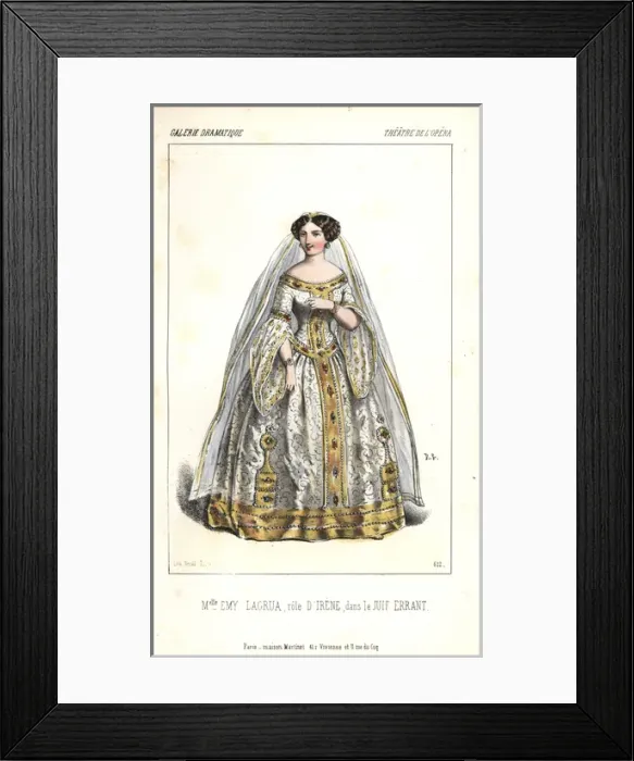 Framed Print : Mlle Emy or Emma Lagrua in the role of Irene