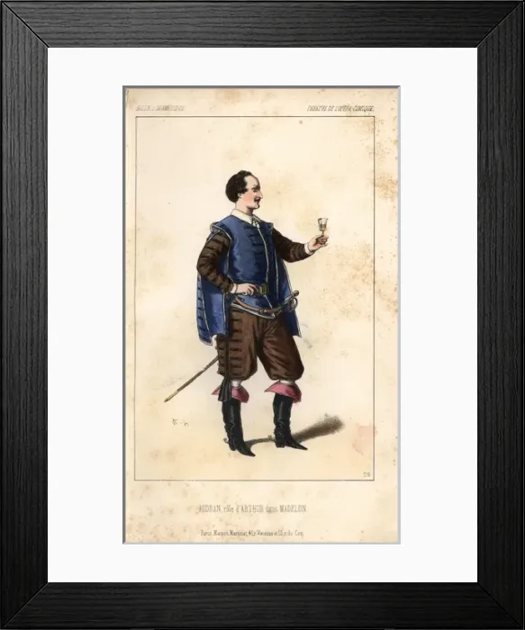 Framed Print : Audran in the role of Arthur in Madelon a comic Framed Print : Audran in the role of Arthur in Madelon a comic