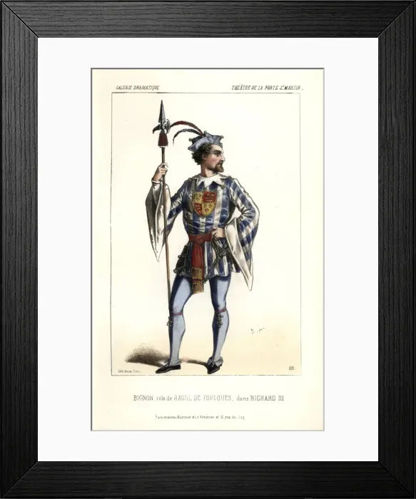 Framed Print : Bignon in the role of Raoul de Foulques in Richard III Framed Print : Bignon in the role of Raoul de Foulques in Richard III