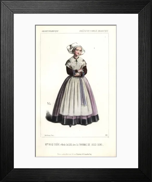 Framed Print : Mme Rose Cheri in the role of La Lise in La Framed Print : Mme Rose Cheri in the role of La Lise in La
