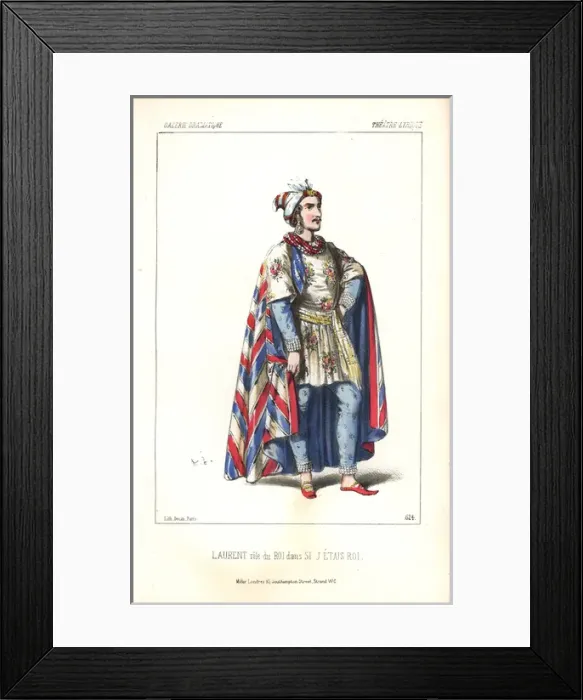Framed Print : Baritone singer Pierre-Marie Laurent as Framed Print : Baritone singer Pierre-Marie Laurent as