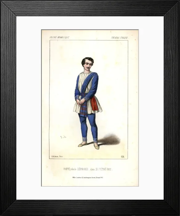 Framed Print : Tenor singer Parre as the fisherman Zephoris Framed Print : Tenor singer Parre as the fisherman Zephoris