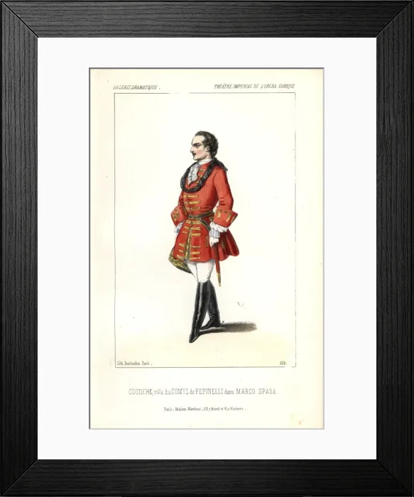 Framed Print : Couderc in uniform as the Comte de Pepinelli Framed Print : Couderc in uniform as the Comte de Pepinelli