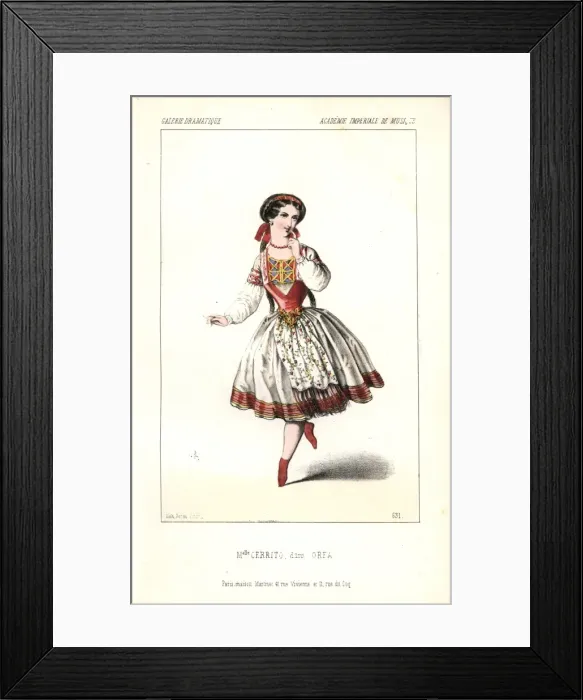 Framed Print : Mlle Fanny Cerrito in Maziliers Orfa Framed Print : Mlle Fanny Cerrito in Maziliers Orfa