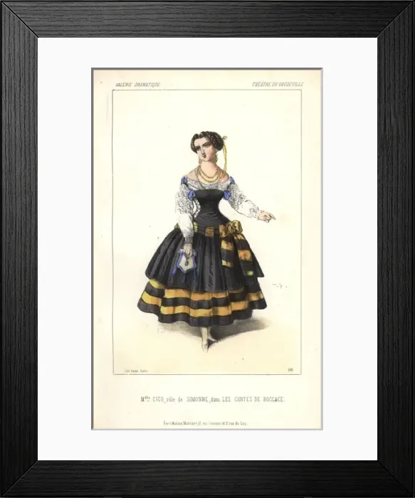 Framed Print : Mlle Marie Cico as Simonne in Les Contes de Framed Print : Mlle Marie Cico as Simonne in Les Contes de
