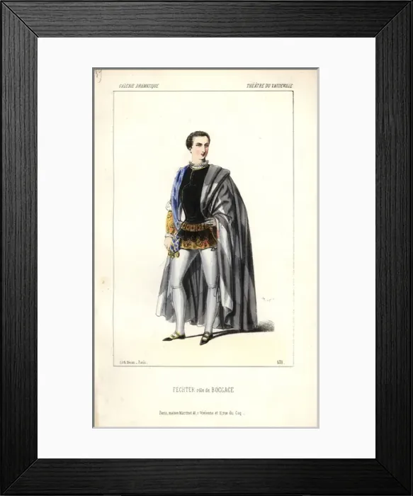Framed Print : Charles Albert Fechter in the role of Boccace Framed Print : Charles Albert Fechter in the role of Boccace