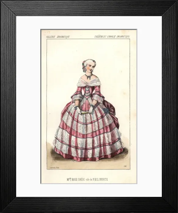 Framed Print : Mlle Rose Cheri (Rose-Marie Cizos) as Philiberte Framed Print : Mlle Rose Cheri (Rose-Marie Cizos) as Philiberte