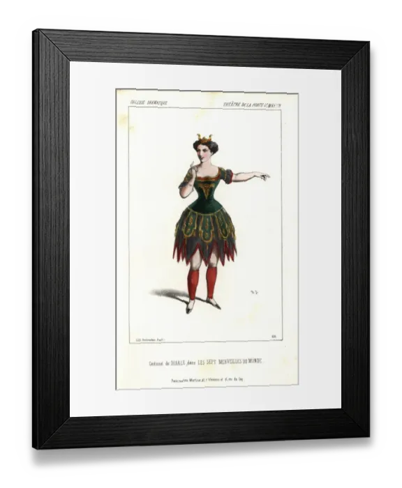 Framed Print : Actress in costume as the Diable (devil) in Framed Print : Actress in costume as the Diable (devil) in