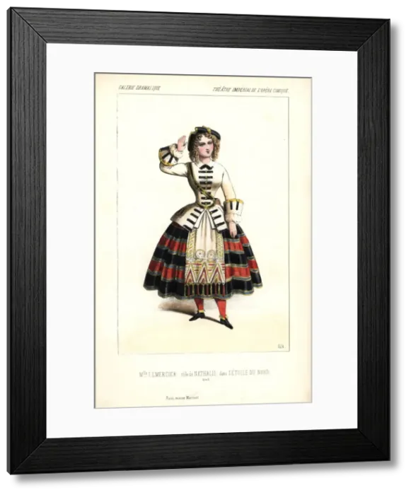 Framed Print : Soprano singer Marie-Charlotte Lemercier as Framed Print : Soprano singer Marie-Charlotte Lemercier as