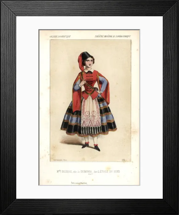 Framed Print : Mlle Decroix as Ekimonna in L Etoile du Nord Framed Print : Mlle Decroix as Ekimonna in L Etoile du Nord