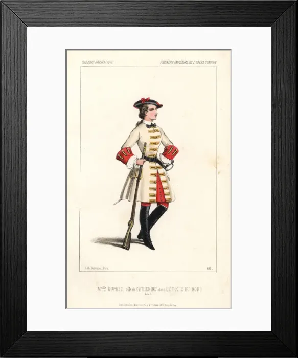 Framed Print : Mlle Caroline Duprez as Catherine in L Etoile Framed Print : Mlle Caroline Duprez as Catherine in L Etoile