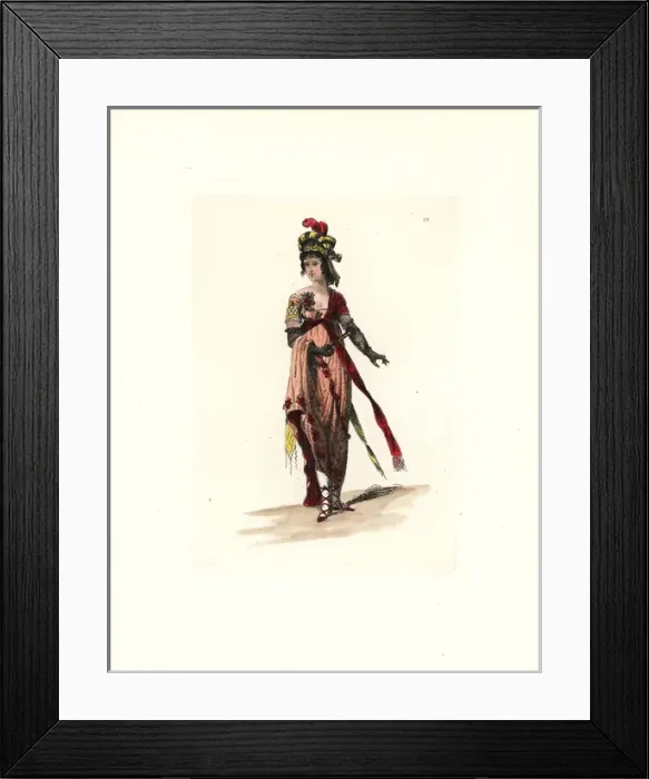 Framed Print : Costume of a bourgeois woman, dressed as merveilleuse Framed Print : Costume of a bourgeois woman, dressed as merveilleuse