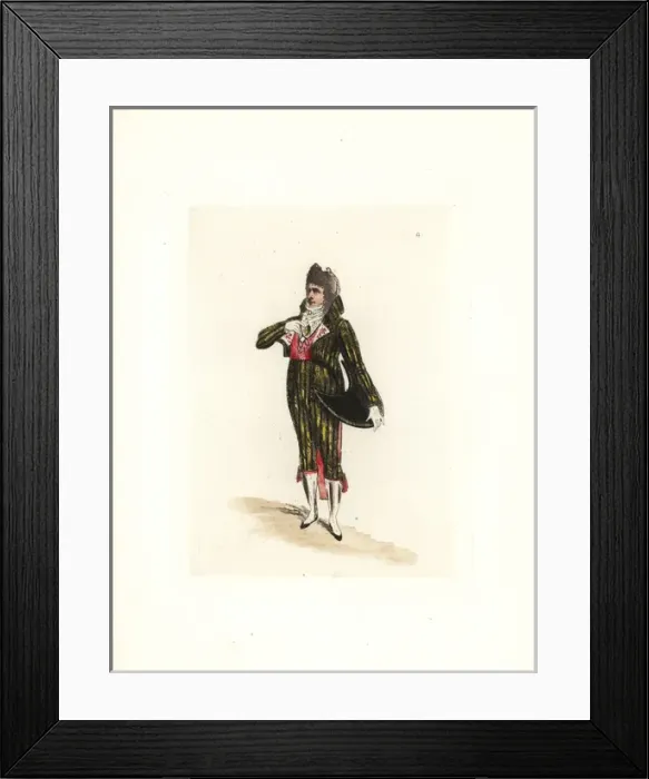 Framed Print : Costume of Saint-Amour, cabinet member and Incroyable Framed Print : Costume of Saint-Amour, cabinet member and Incroyable
