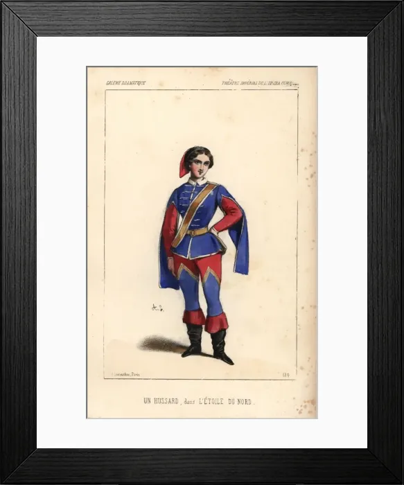 Framed Print : A hussar in L Etoile du Nord at the Opera Comique Framed Print : A hussar in L Etoile du Nord at the Opera Comique