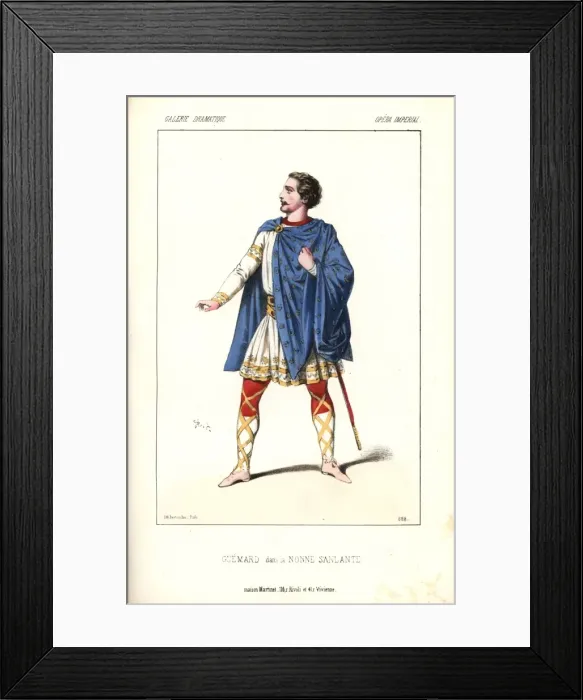Framed Print : Gueymard in La Nonne Sanglante (The Bloody Framed Print : Gueymard in La Nonne Sanglante (The Bloody